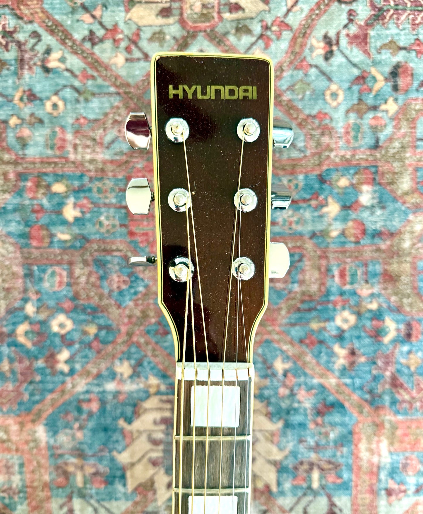 Vintage Hyundai 704 Acoustic Guitar Circa Late 70's W/Case