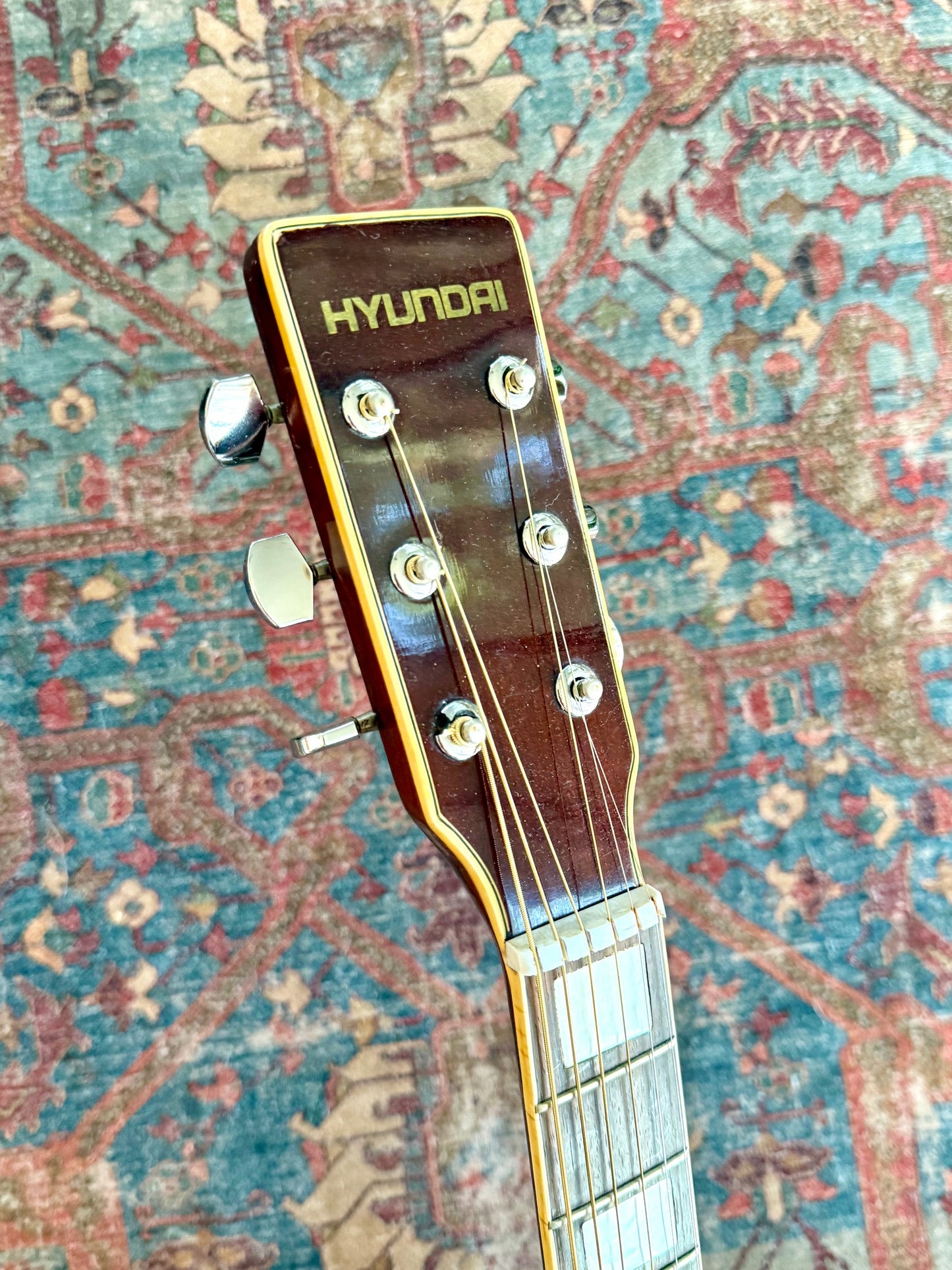 Vintage Hyundai 704 Acoustic Guitar Circa Late 70's W/Case