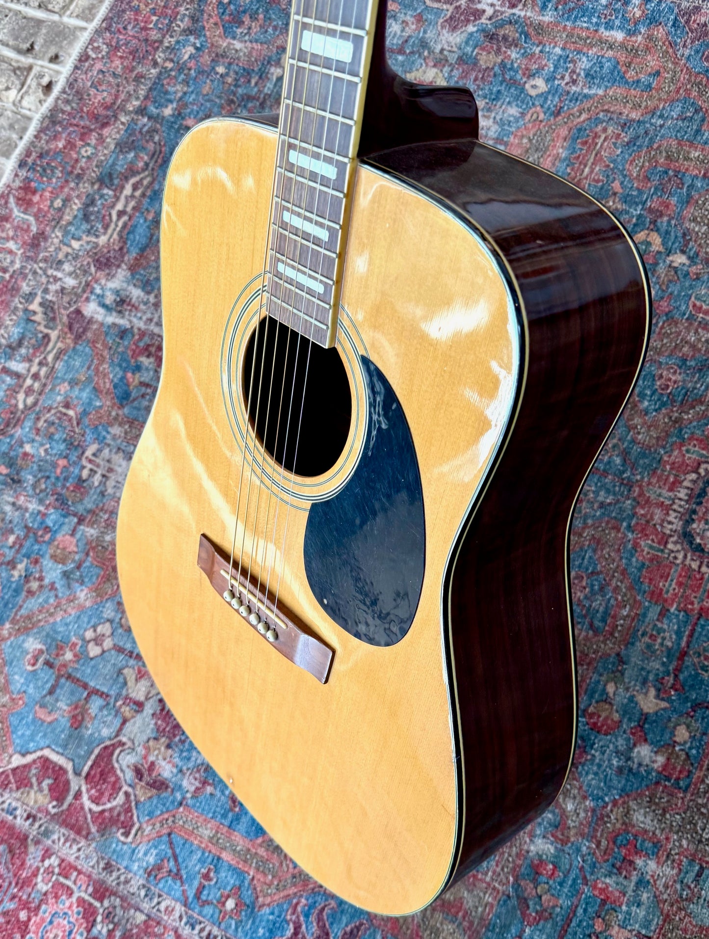 Vintage Hyundai 704 Acoustic Guitar Circa Late 70's W/Case