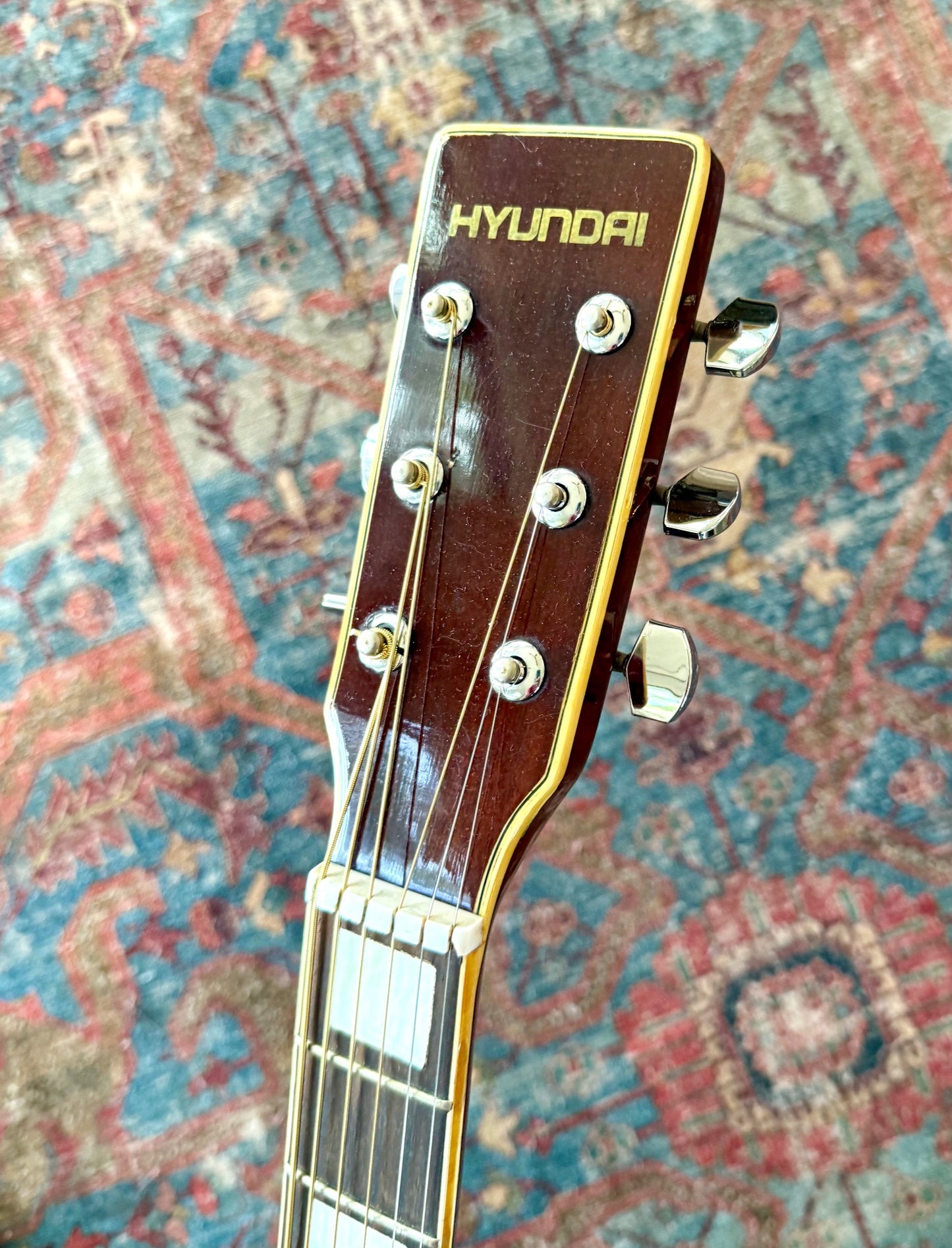 Vintage Hyundai 704 Acoustic Guitar Circa Late 70's W/Case