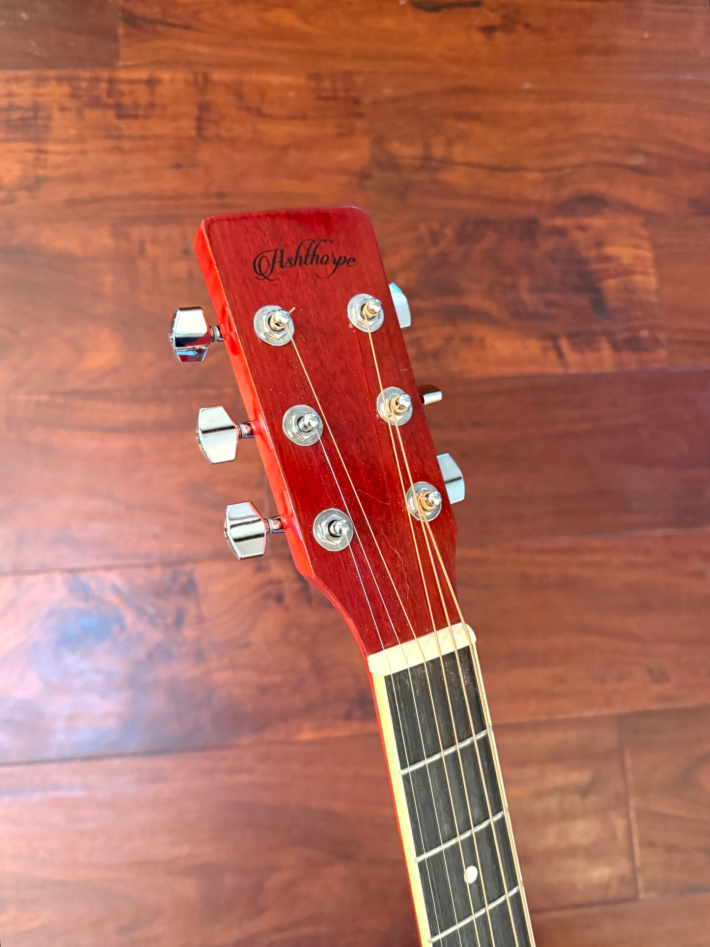 Left-Handed Ashthorpe D98 Acoustic Electric Guitar W/Bag & Extras