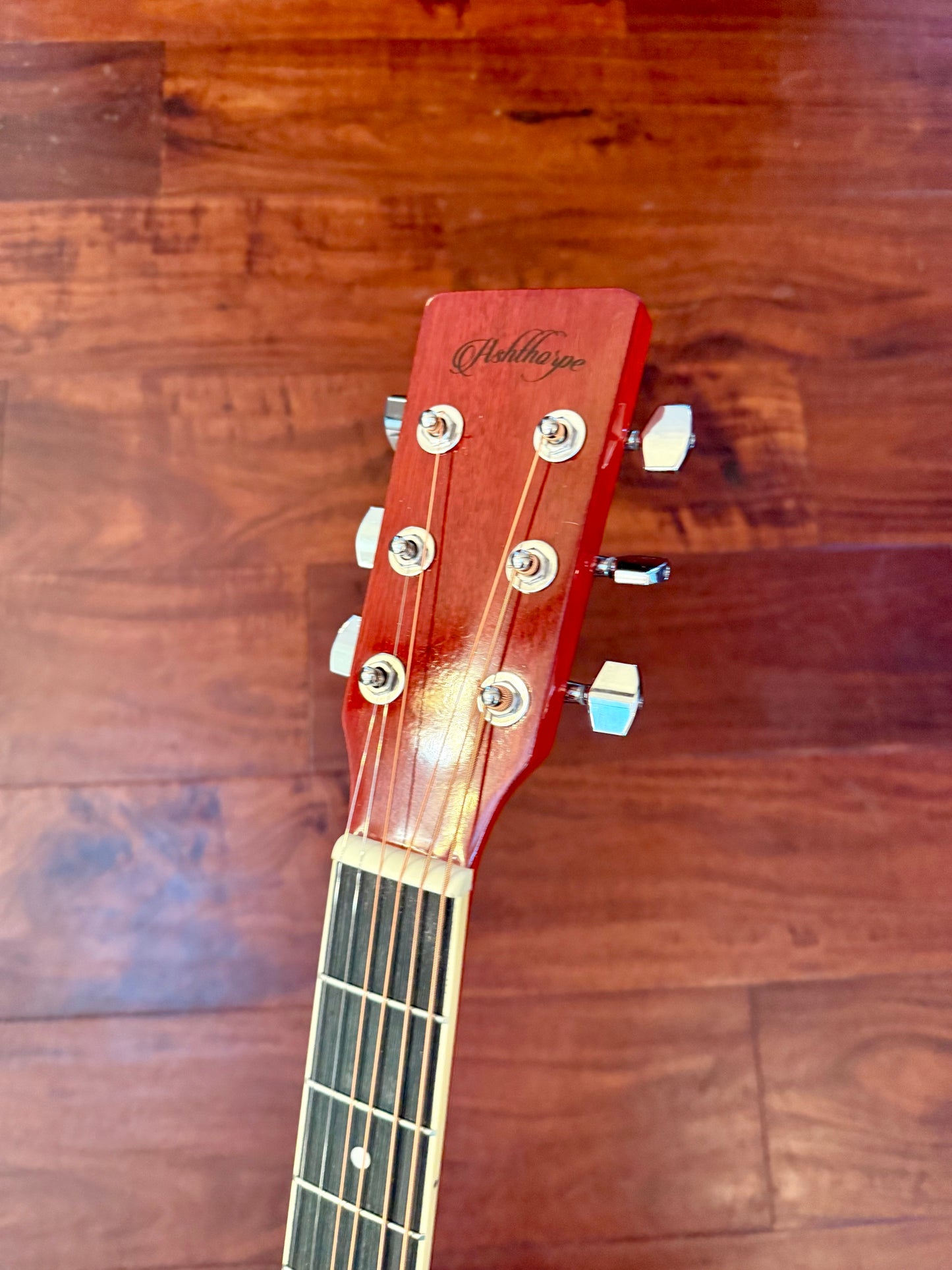 Left-Handed Ashthorpe D98 Acoustic Electric Guitar W/Bag & Extras