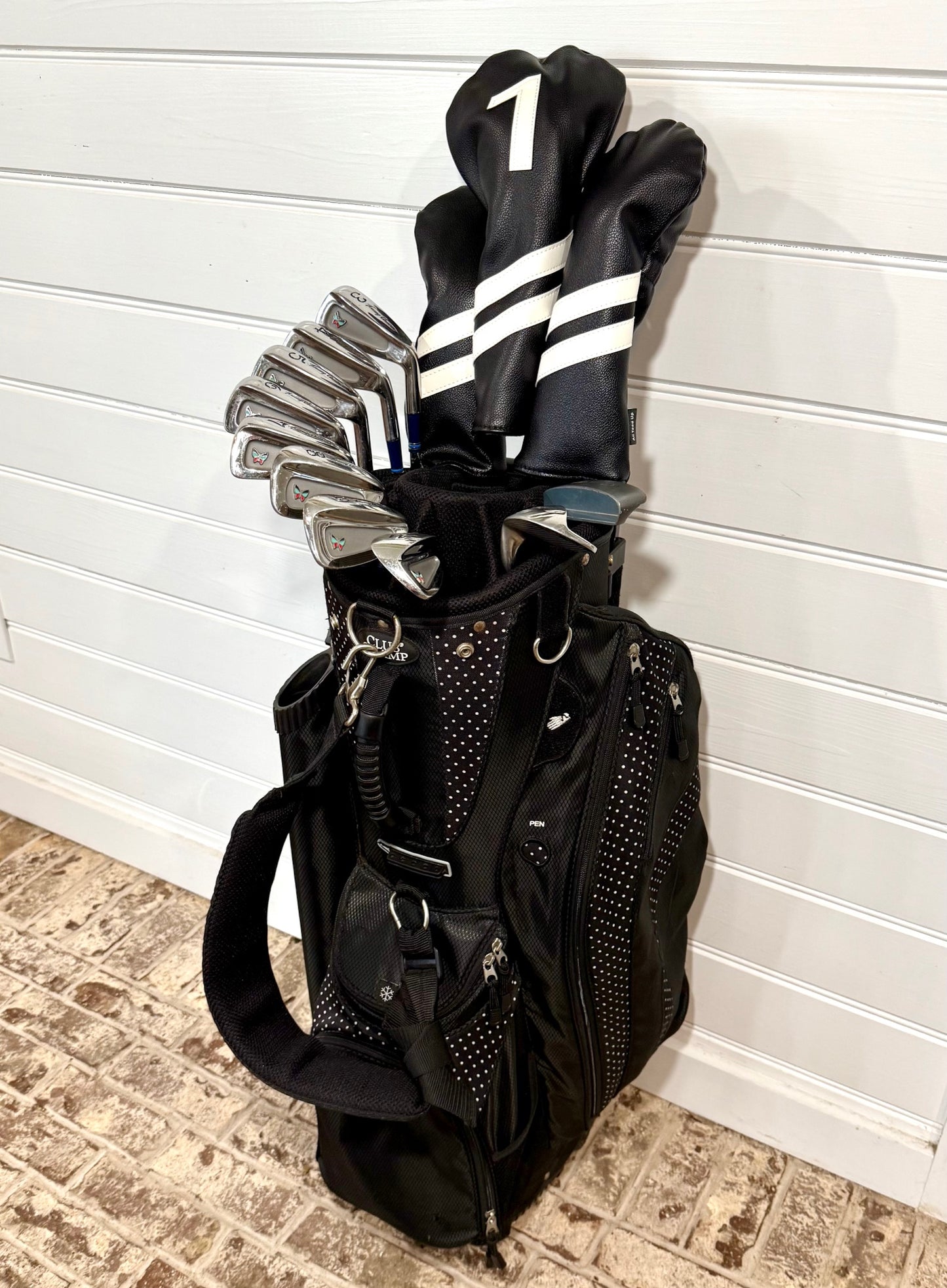 Ladies Petite Set of Golf Clubs. BUTTERFLY/HONMA/TOUR EDGE W/Bag & NEW GRIPS