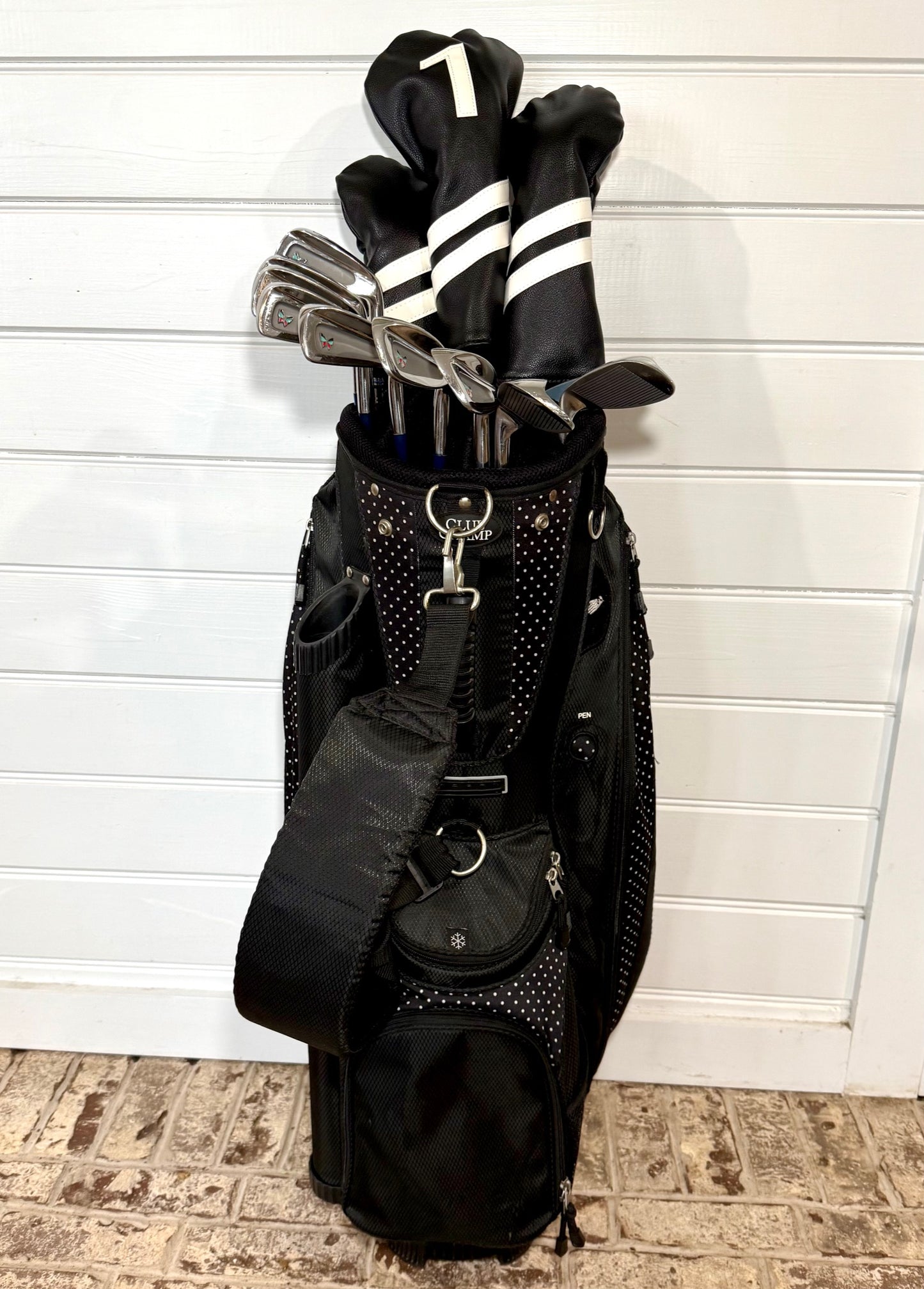 Ladies Petite Set of Golf Clubs. BUTTERFLY/HONMA/TOUR EDGE W/Bag & NEW GRIPS