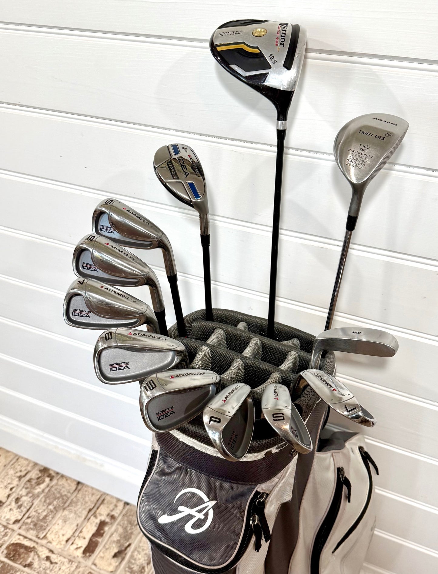 Adams IDEA/Tight Lies/Warrior Set of Golf Clubs W/Bag & Extras