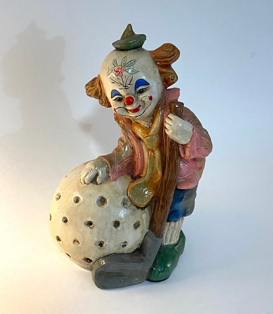 Vintage "Creepy Clown" Golfer Coin Bank