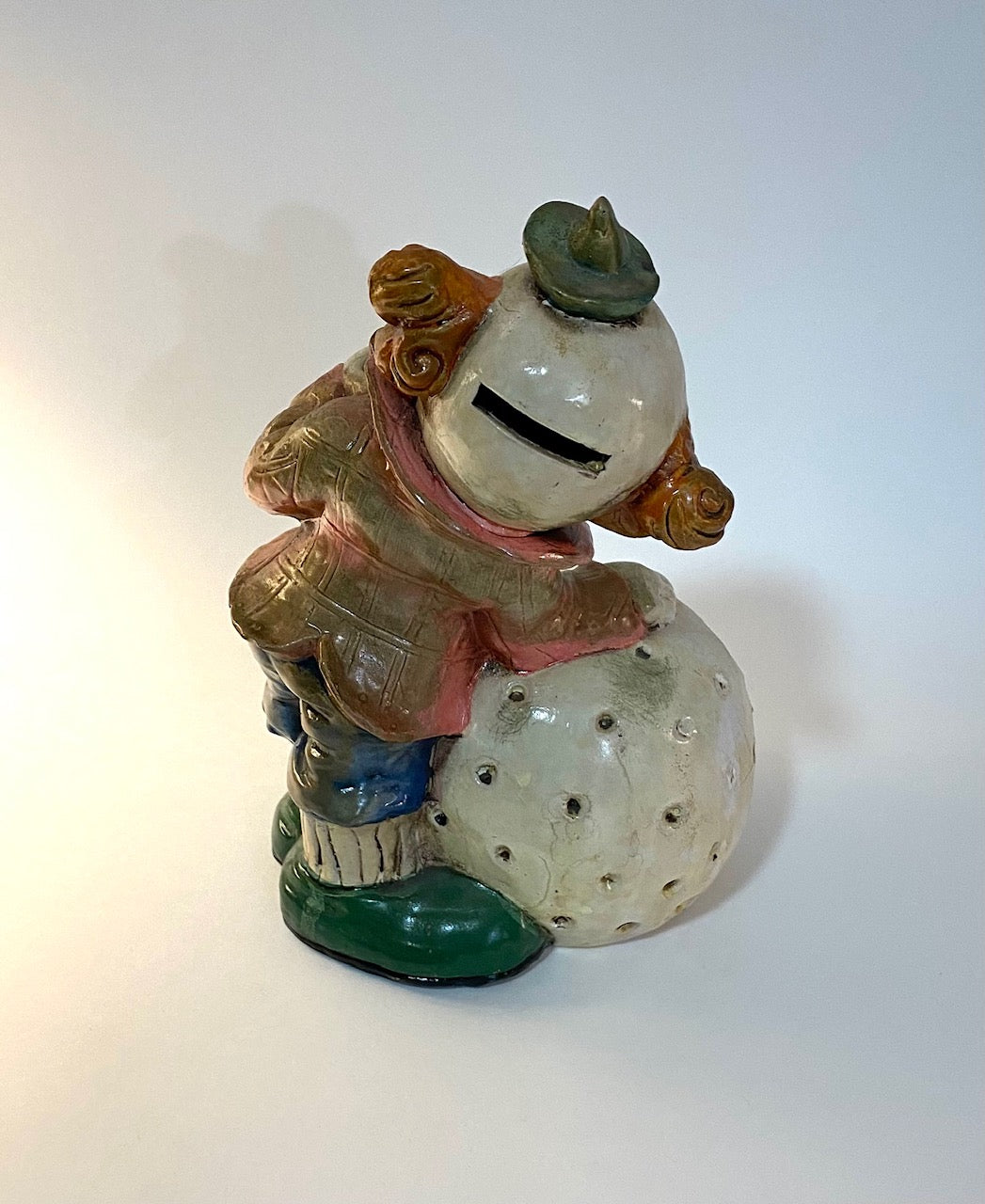 Vintage "Creepy Clown" Golfer Coin Bank