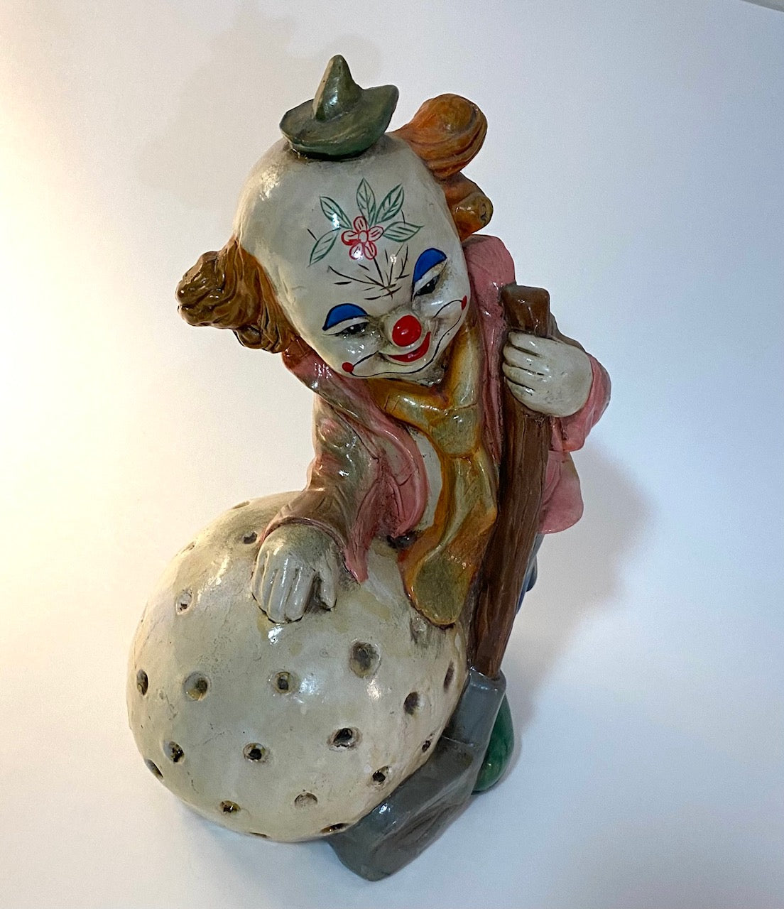 Vintage "Creepy Clown" Golfer Coin Bank