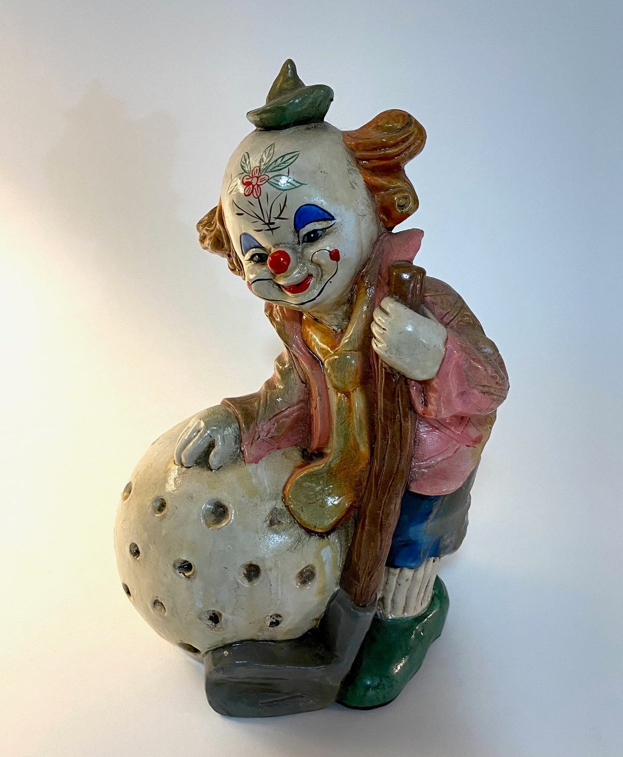 Vintage "Creepy Clown" Golfer Coin Bank