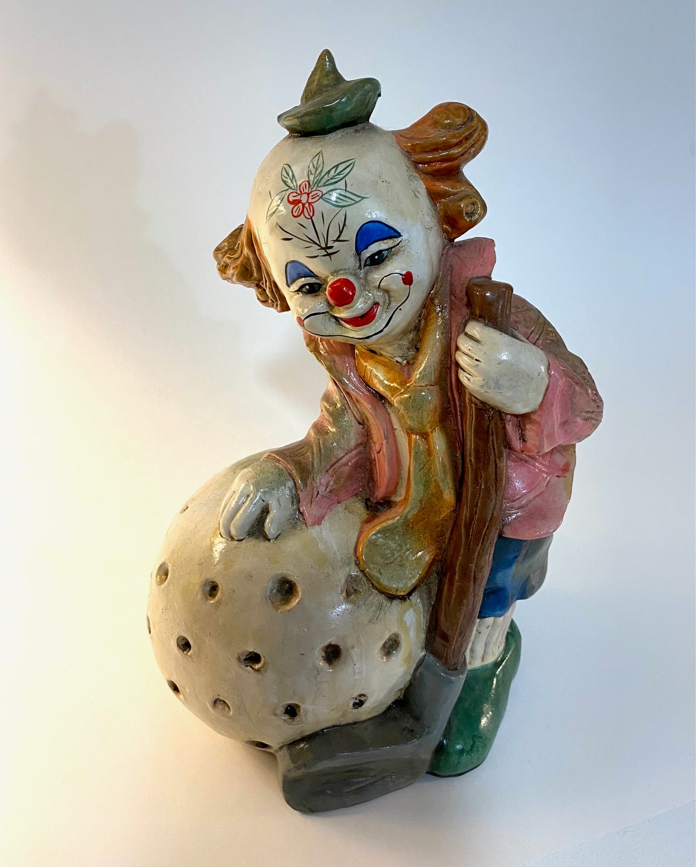 Vintage "Creepy Clown" Golfer Coin Bank