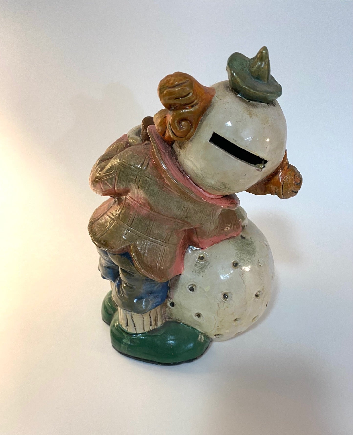 Vintage "Creepy Clown" Golfer Coin Bank