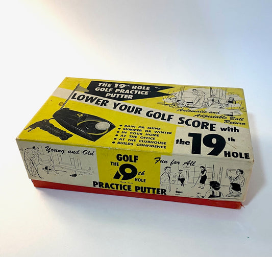 Vintage "The 19th Hole" Practice Putter Golf Ball Return