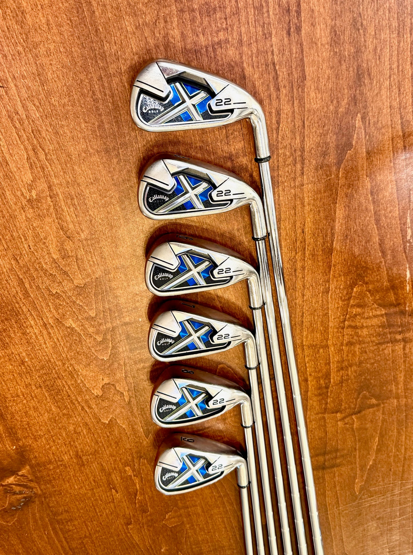 Callaway X-22 Set of Irons 4-9 W/NEW GRIPS