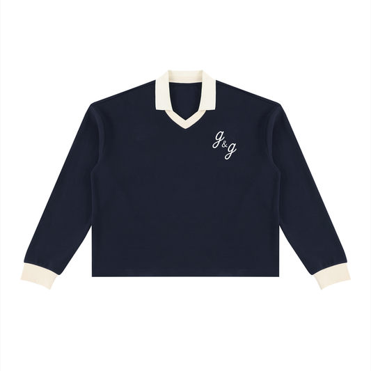 The "Yep" g&g Long Sleeve Collared Sweatshirt