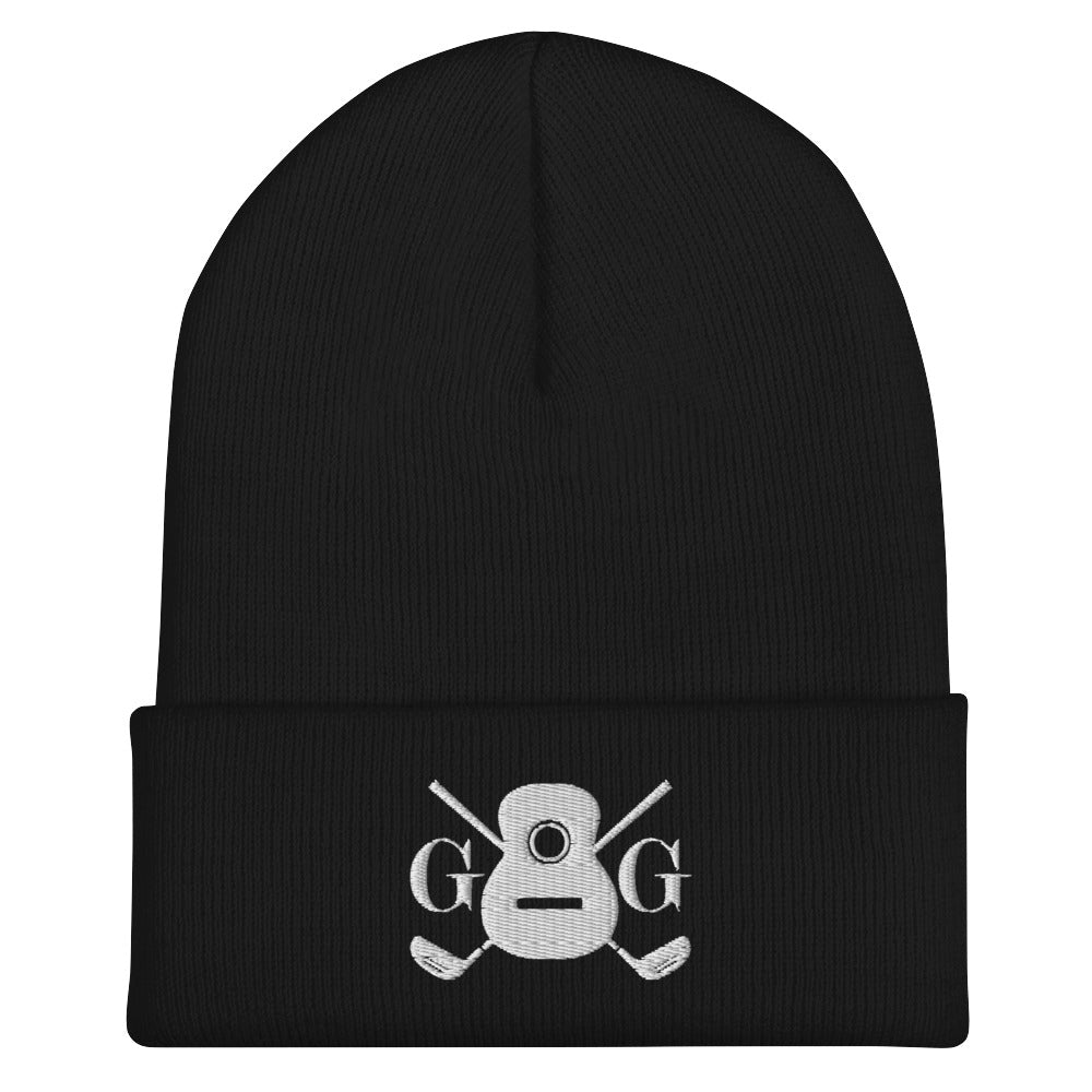 "G&G" Embroidered White Logo Cuffed Beanie Hat on Your Color Choice