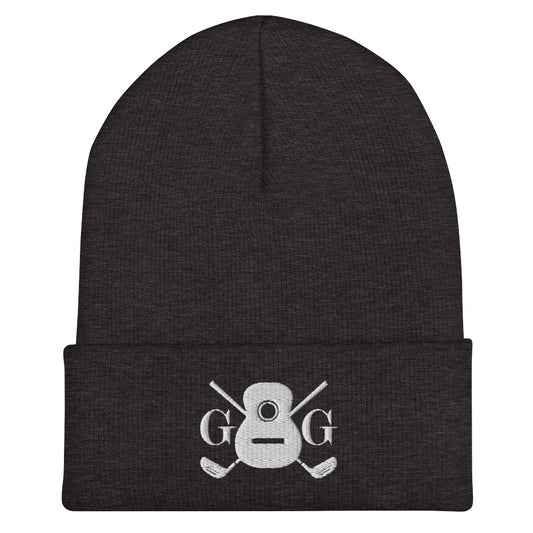 "G&G" Embroidered White Logo Cuffed Beanie Hat on Your Color Choice