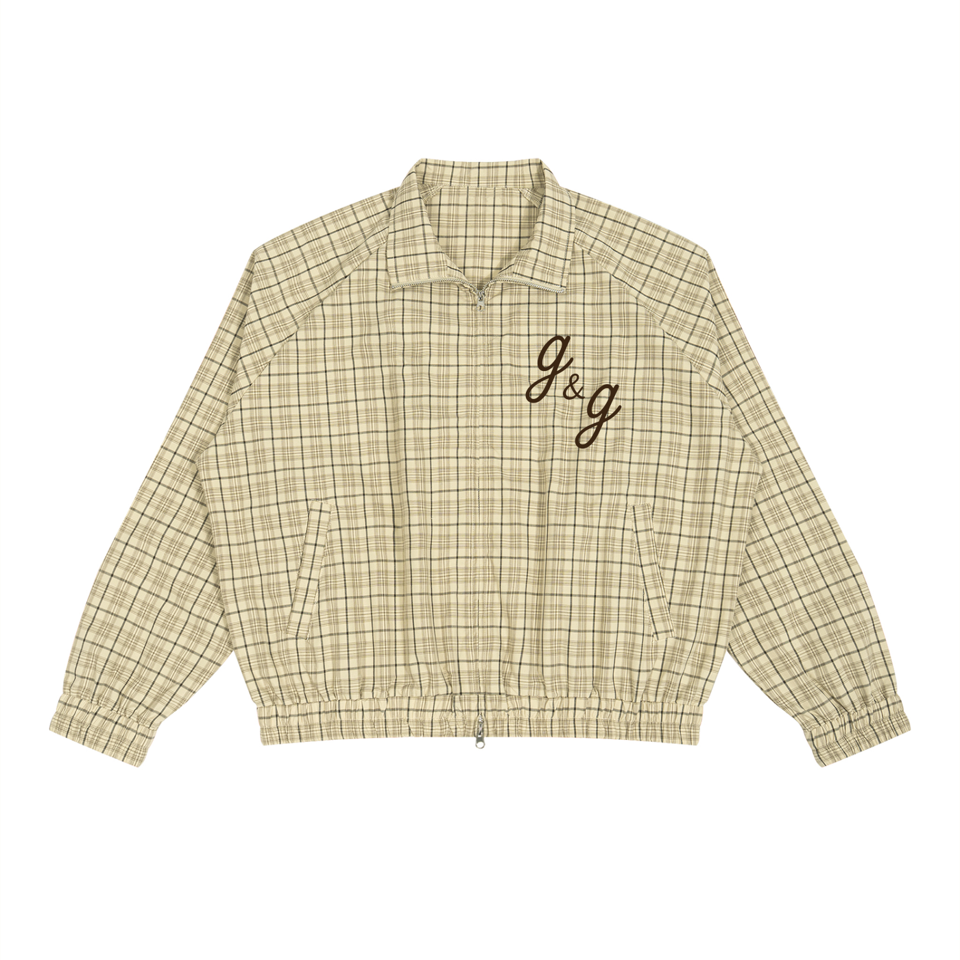 Unisex Plaid Full-Zip Track Jacket
