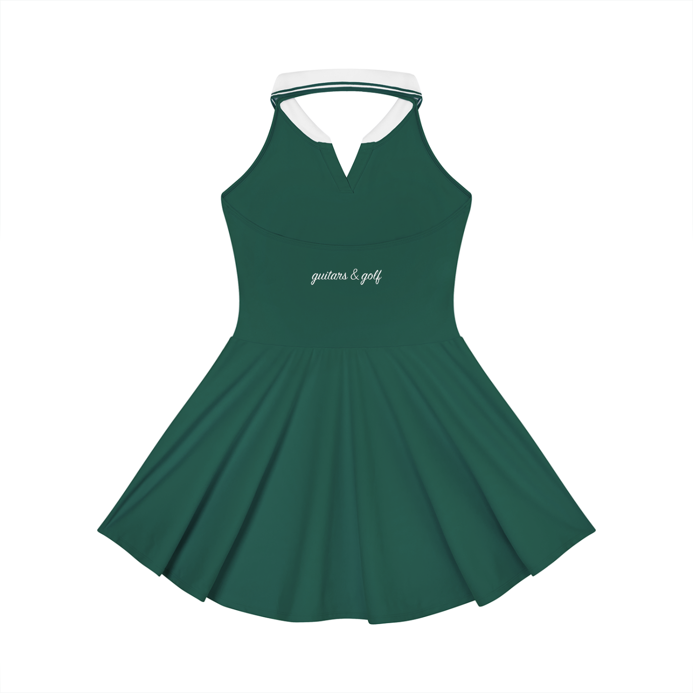 Women's Collared Halter A-Line Logo Yes Dress