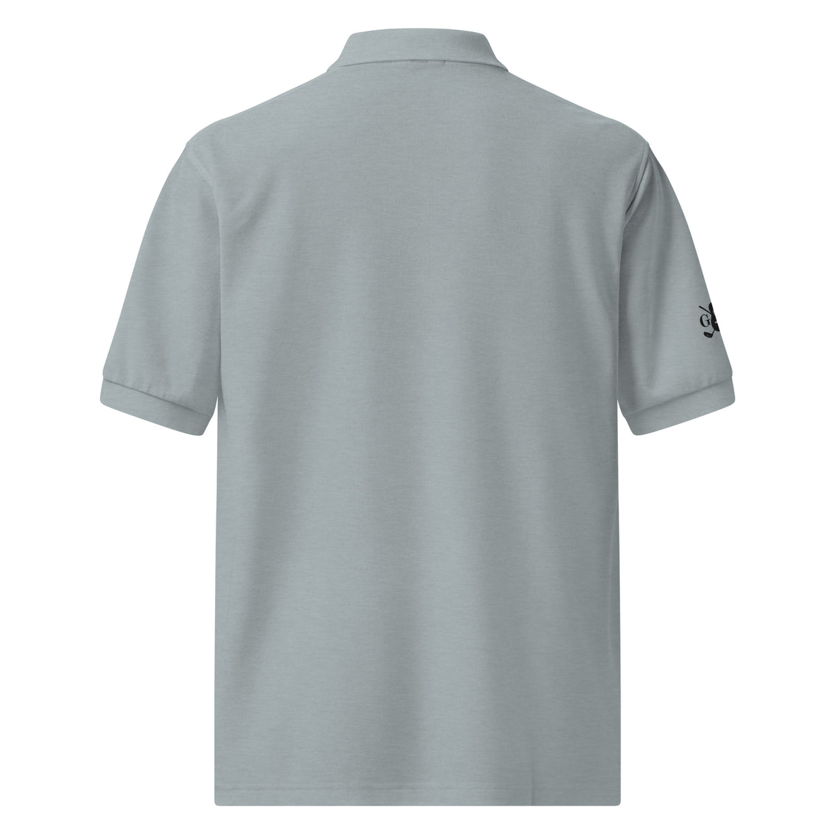 "Guitars & Golf" Classic Black Logo Premium Embroidered Polo
