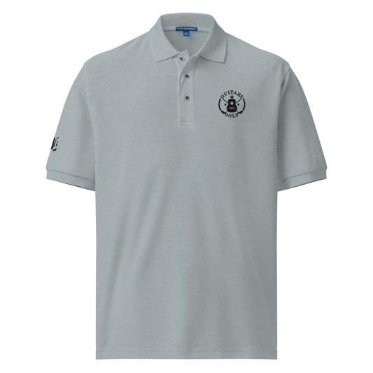 "Guitars & Golf" Classic Black Logo Premium Embroidered Polo