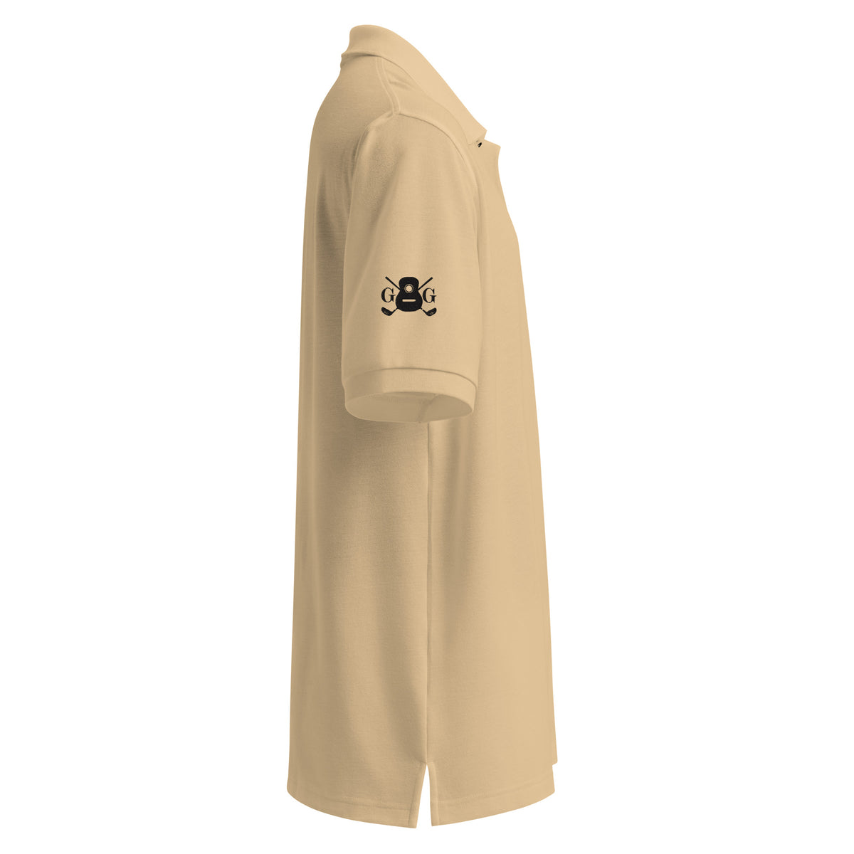 "Guitars & Golf" Classic Black Logo Premium Embroidered Polo
