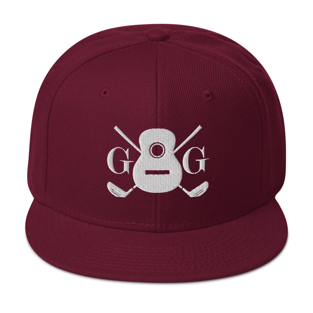 "G&G" Embroidered White Logo Snapback Hat Your Color Choice