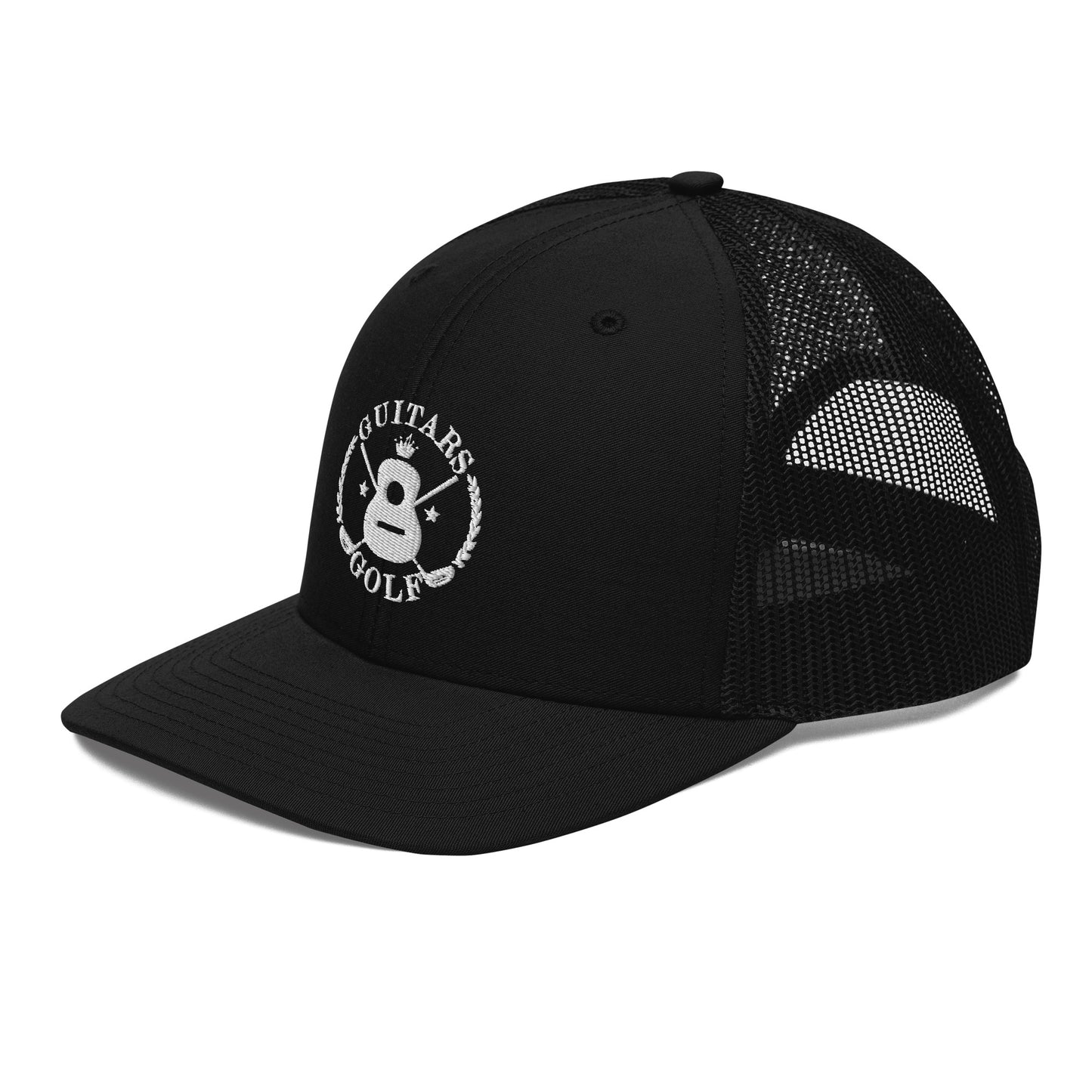 Richardson® and Guitars & Golf Embroidered  White Logo Trucker Cap
