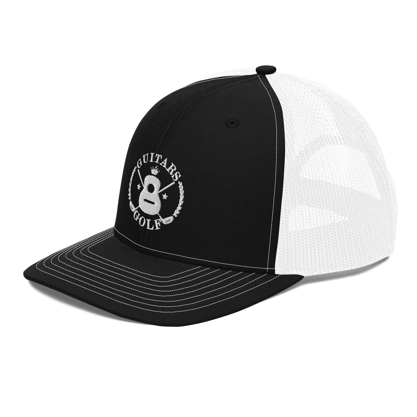 Richardson® and Guitars & Golf Embroidered  White Logo Trucker Cap