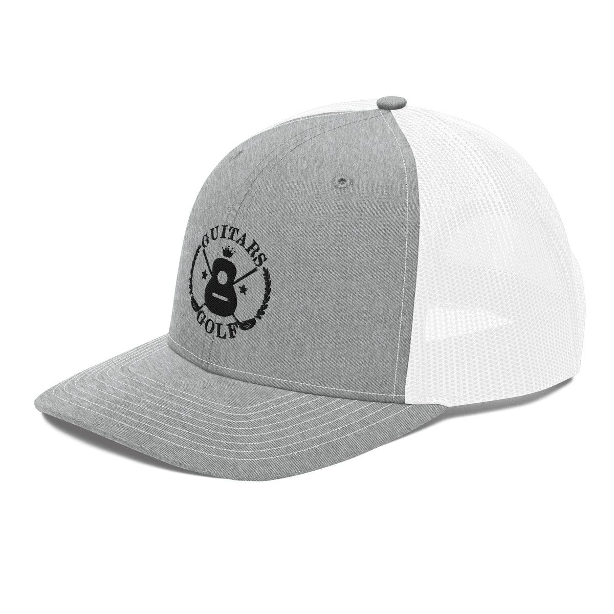 Richardson® and Guitars & Golf Embroidered Black Logo Trucker Cap