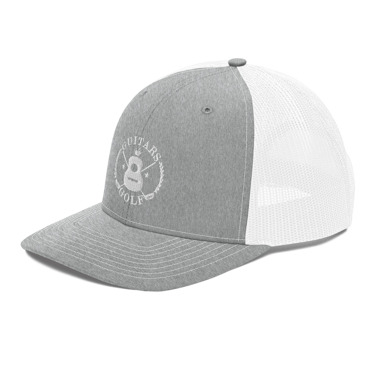 Richardson® and Guitars & Golf Embroidered  White Logo Trucker Cap