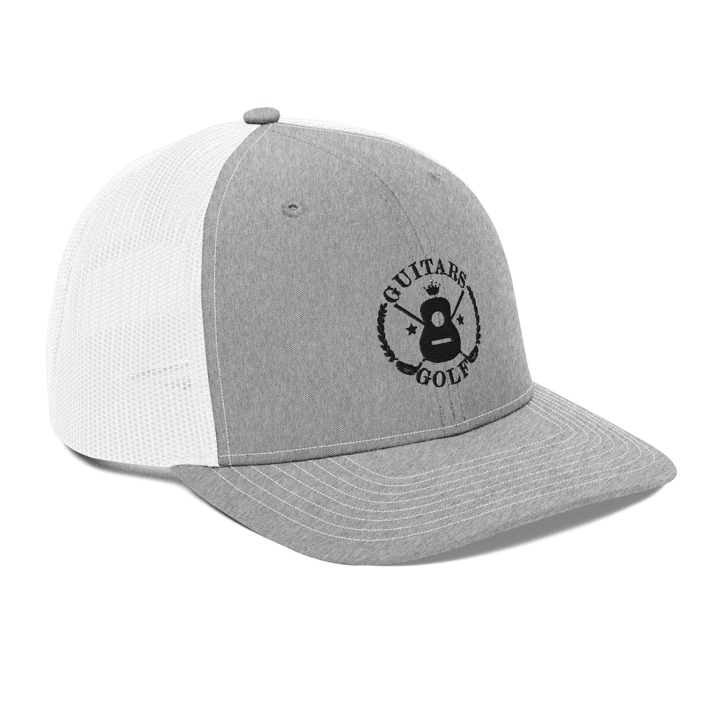 Richardson® and Guitars & Golf Embroidered Black Logo Trucker Cap